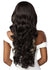 Black woman with long, wavy hair wearing sensationnel bare lace unit 8 wig in secret blonde highlight